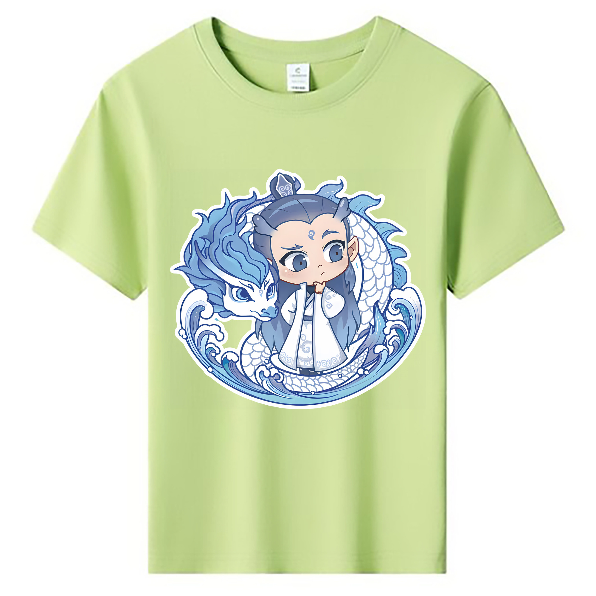 （画像用） Ne Zha 2 ナタ 魔童の大暴れ 綿100％キッズTシャツ（フロントプリント）
